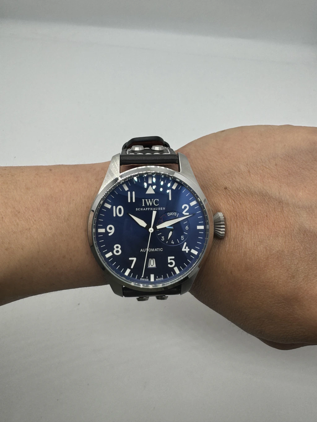 IWC Pilot 42mm - AÇO MOSTRADOR AZUL - COURO - Imagem 5