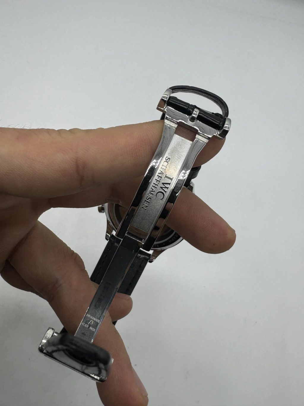 IWC Chronograph 43mm - AÇO MOSTRADOR BRANCO - COURO - Imagem 4