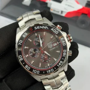 TAG Heuer Fórmula 1 Senna 45mm - AÇO MOSTRADOR CINZA