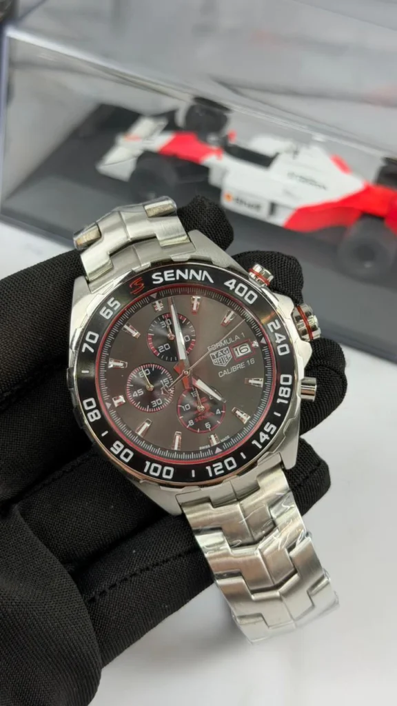 TAG Heuer Fórmula 1 Senna 45mm - AÇO MOSTRADOR CINZA