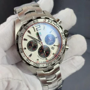 TAG Heuer Fórmula 1 Senna 44mm - AÇO MOSTRADOR BRANCO