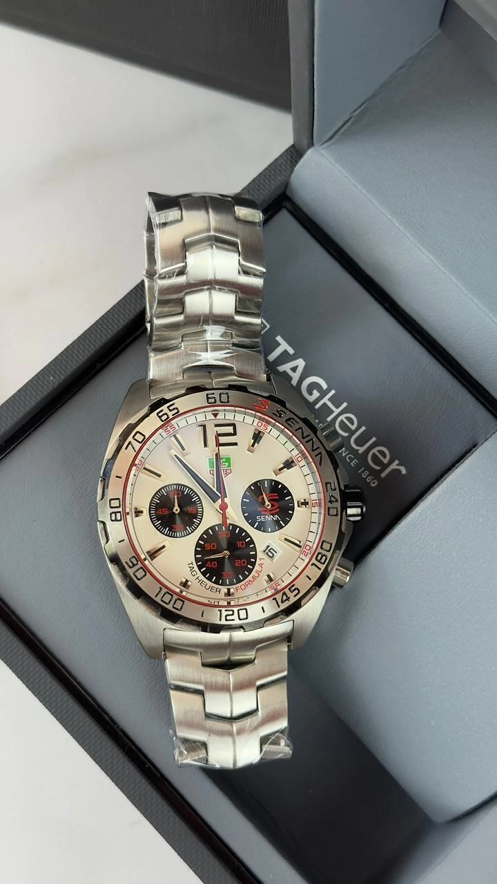 TAG Heuer Fórmula 1 Senna 44mm - AÇO MOSTRADOR BRANCO - Imagem 3