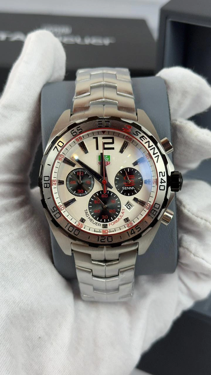 TAG Heuer Fórmula 1 Senna 44mm - AÇO MOSTRADOR BRANCO - Imagem 7