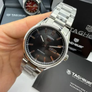 TAG Heuer Carrera Day-Date 41mm - AÇO MOSTRADOR preto