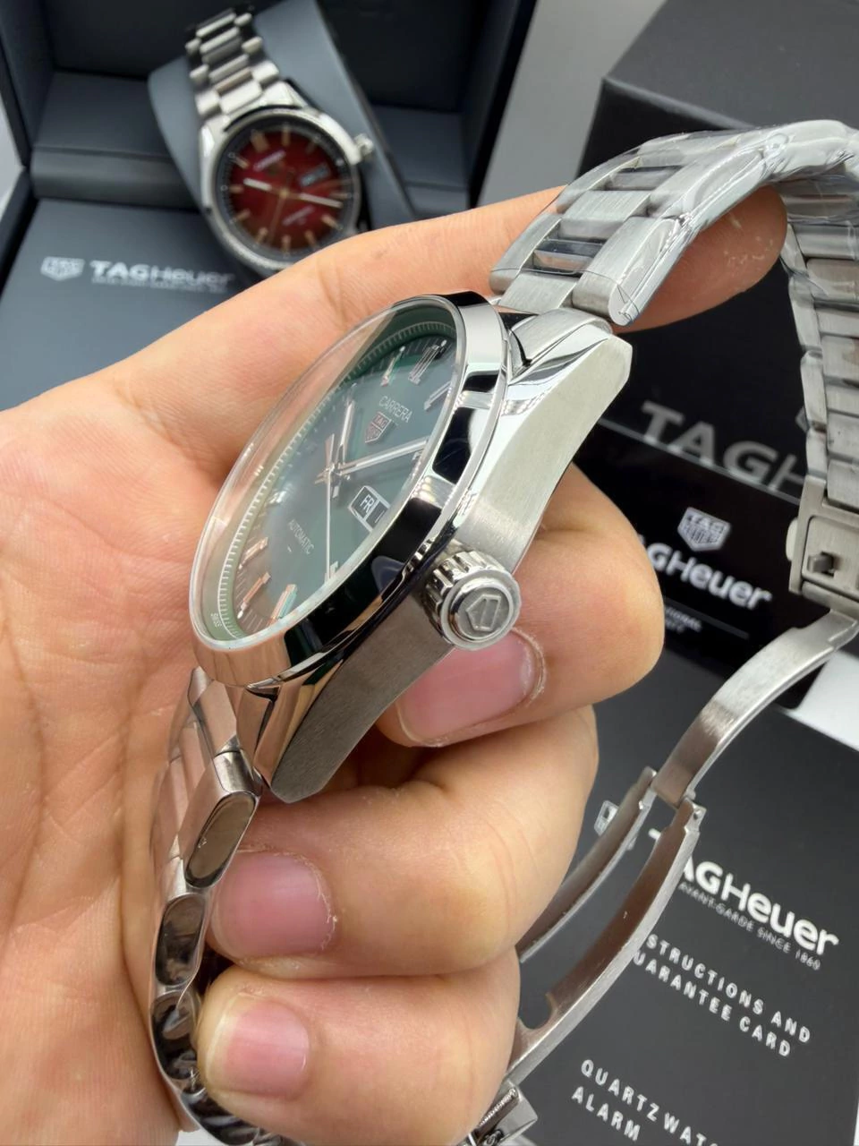 TAG Heuer Carrera Day-Date Calibre Green 41mm - AÇO MOSTRADOR VERDE - Imagem 2