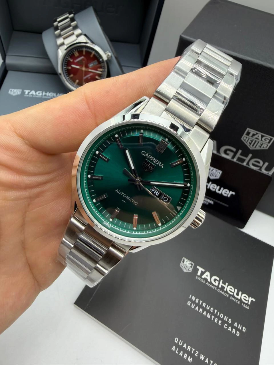 TAG Heuer Carrera Day-Date Calibre Green 41mm - AÇO MOSTRADOR VERDE