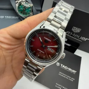 TAG Heuer Carrera Day-Date Calibre 41mm - AÇO MOSTRADOR VERMELHO