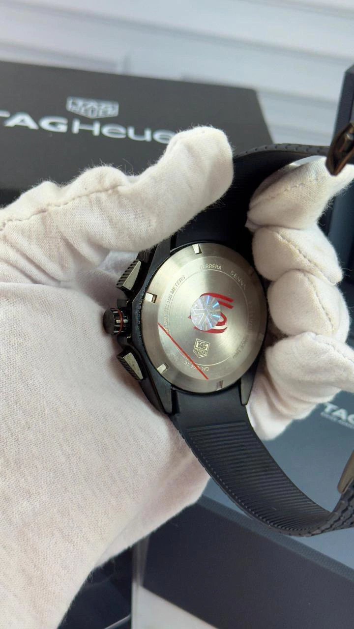 TAG Heuer Carrera Senna 46mm - AÇO MOSTRADOR PRETO - SILICONE - Imagem 2