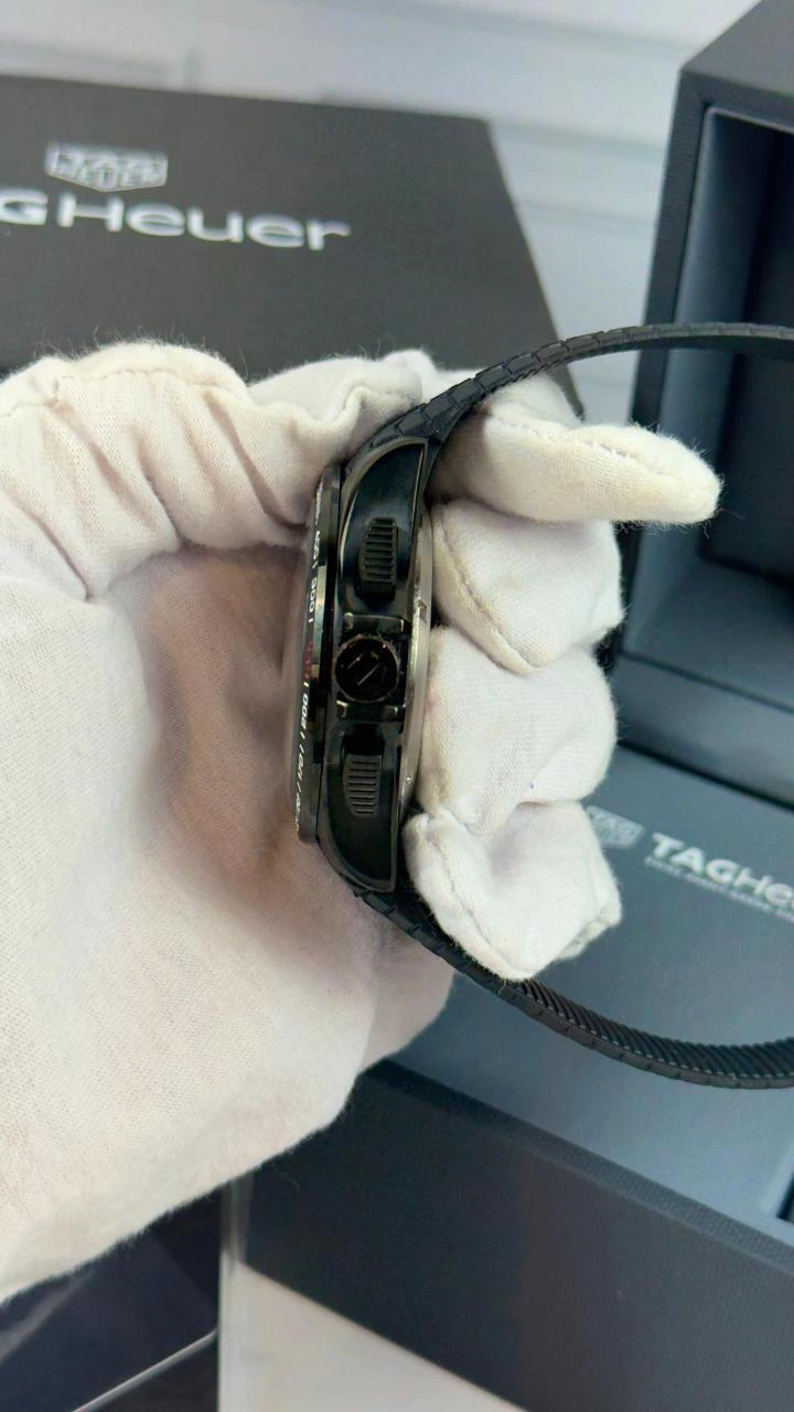 TAG Heuer Carrera Senna 46mm - AÇO MOSTRADOR PRETO - SILICONE - Imagem 3