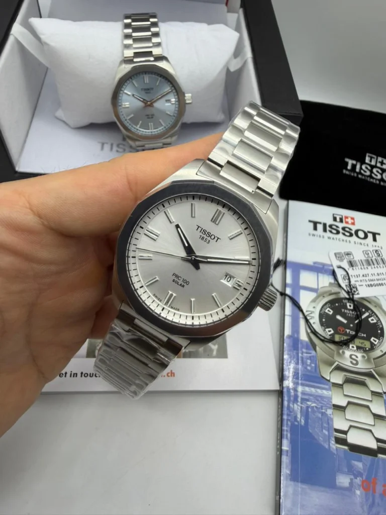 Tissot PRC 100 40mm - Aço Mostrador Prata