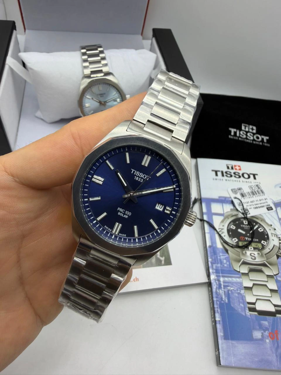 Tissot PRC 100 40mm - Aço Mostrador Azul