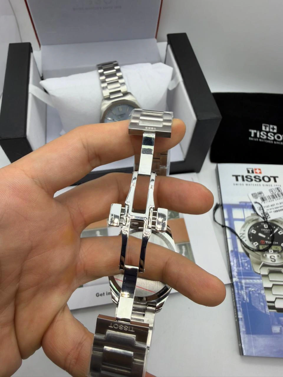 Tissot PRC 100 40mm - Aço Mostrador Azul - Imagem 3