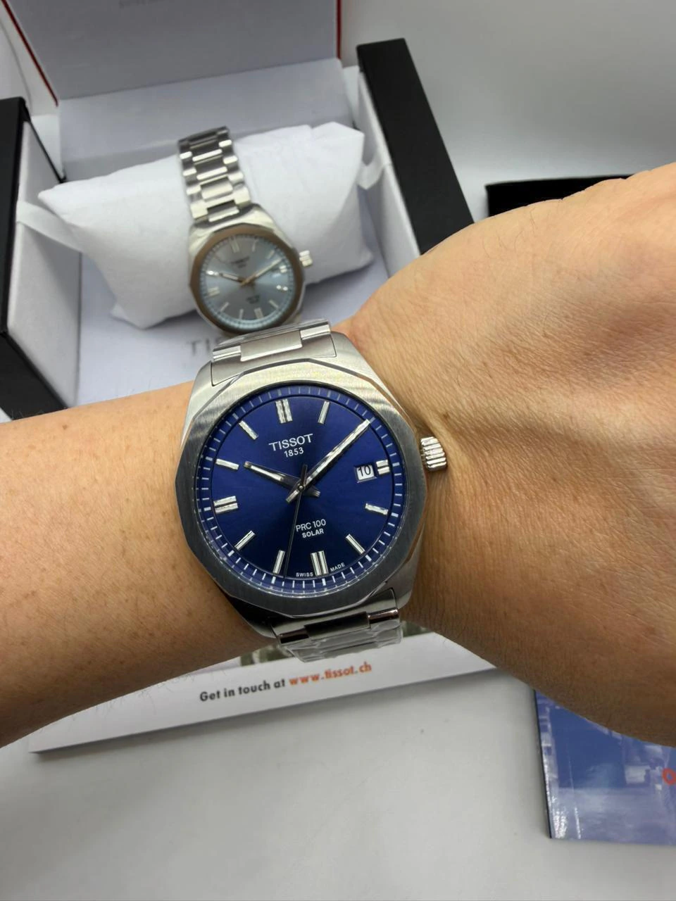 Tissot PRC 100 40mm - Aço Mostrador Azul - Imagem 4