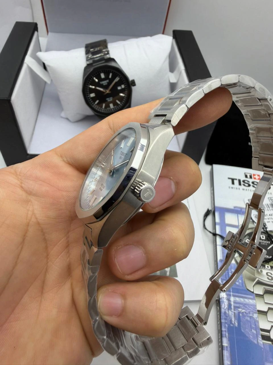 Tissot PRC 100 40mm - Aço Mostrador Azul Claro - Imagem 2