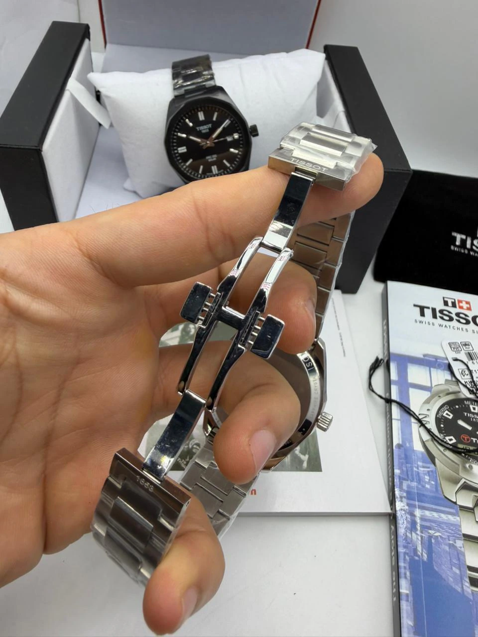 Tissot PRC 100 40mm - Aço Mostrador Azul Claro - Imagem 5