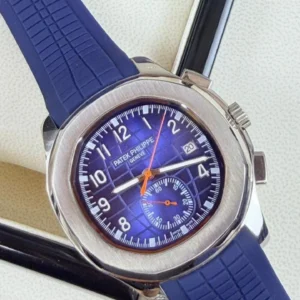 Patek Philippe Nautilus 41mm - Aço Mostrador Azul - SILICONE