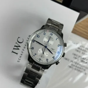 IWC Chronograph 43mm - Aço Mostrador Branco