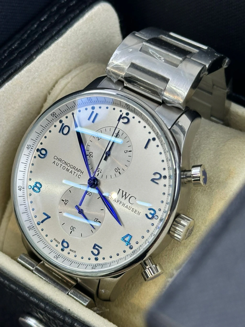 IWC Chronograph 43mm - Aço Mostrador Branco - Imagem 2