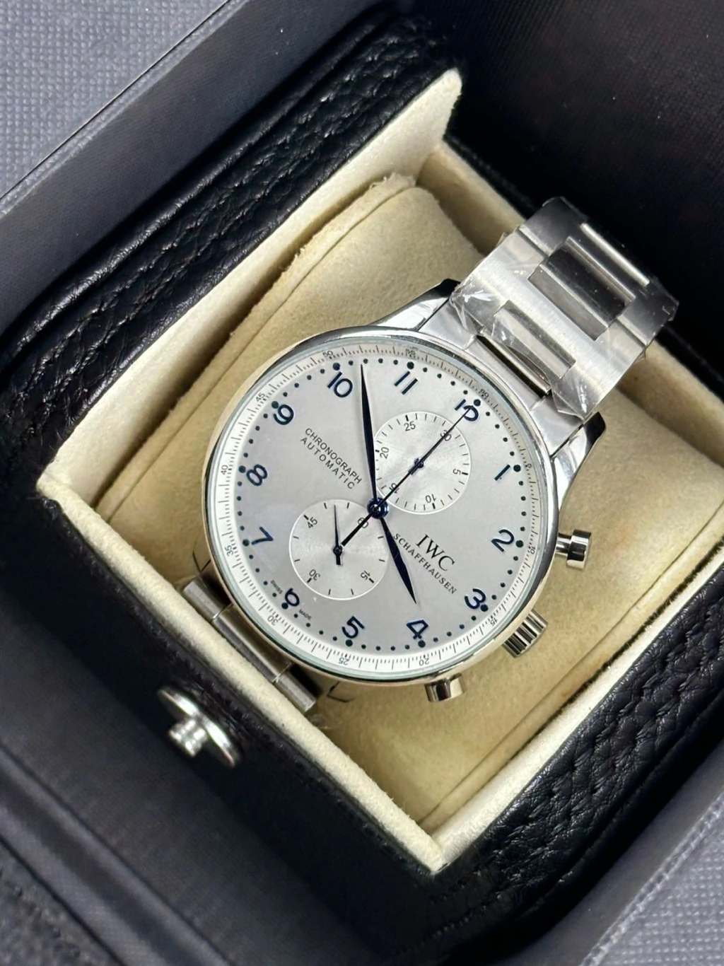 IWC Chronograph 43mm - Aço Mostrador Branco - Imagem 3