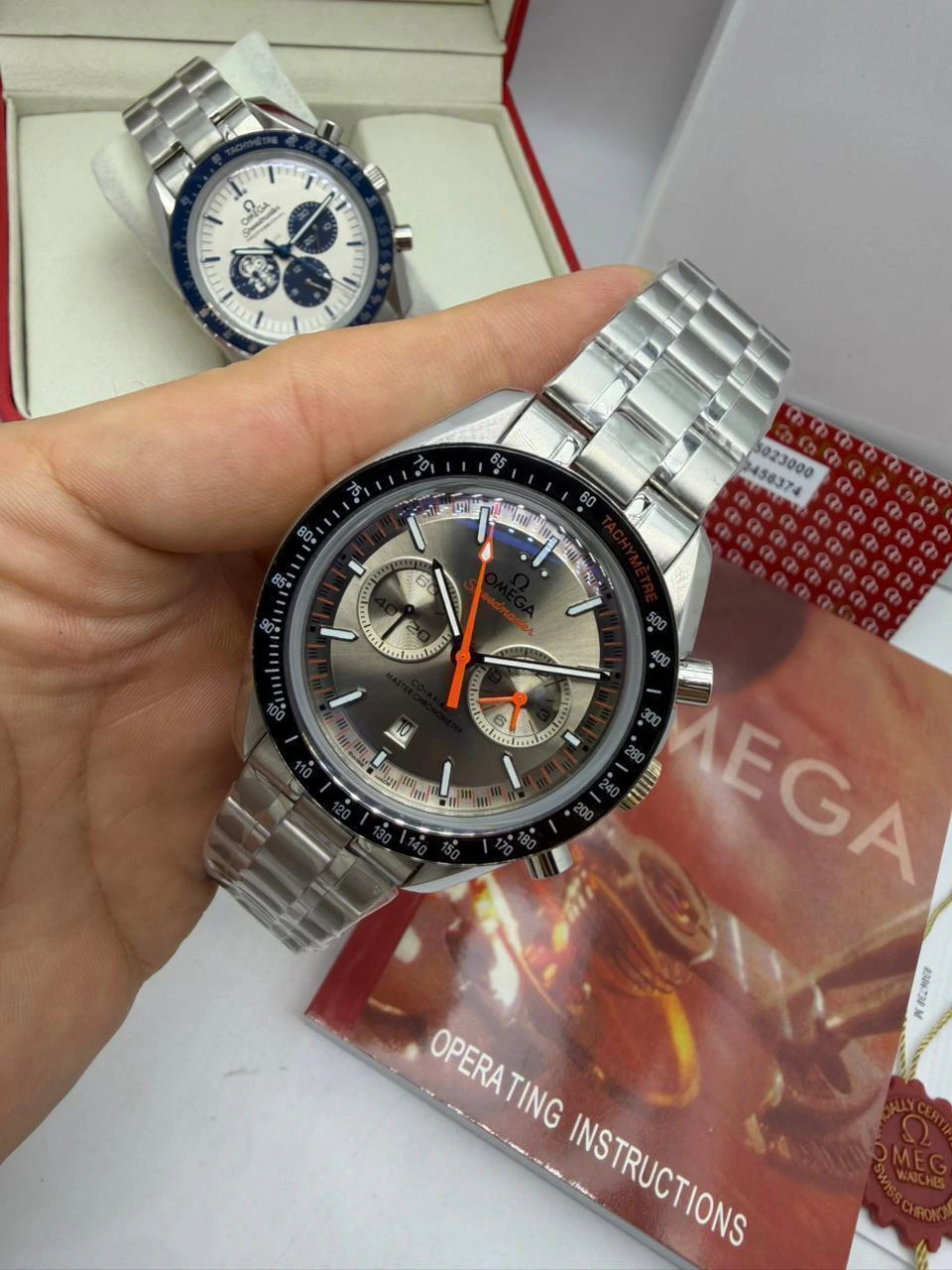 Omega Speedmaster 44mm - AÇO MOSTRADOR CINZA