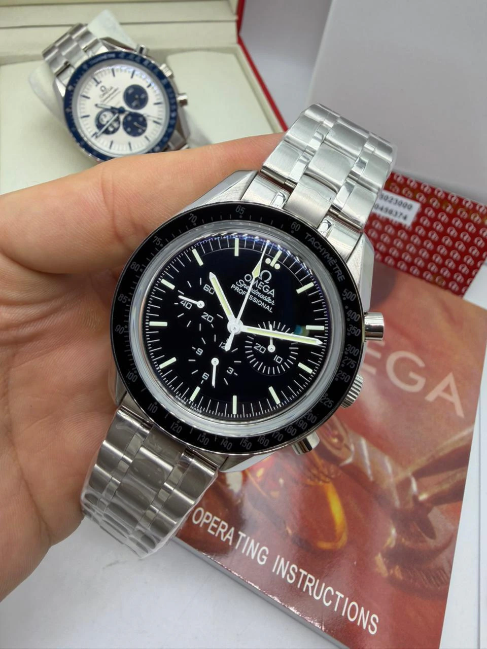 Omega Speedmaster 42mm - AÇO MOSTRADOR PRETO