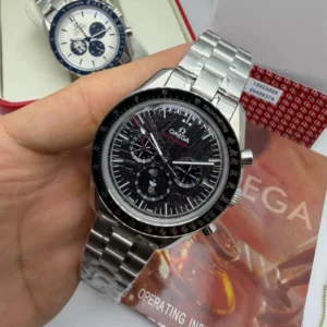 Omega Speedmaster 40mm - AÇO MOSTRADOR PRETO