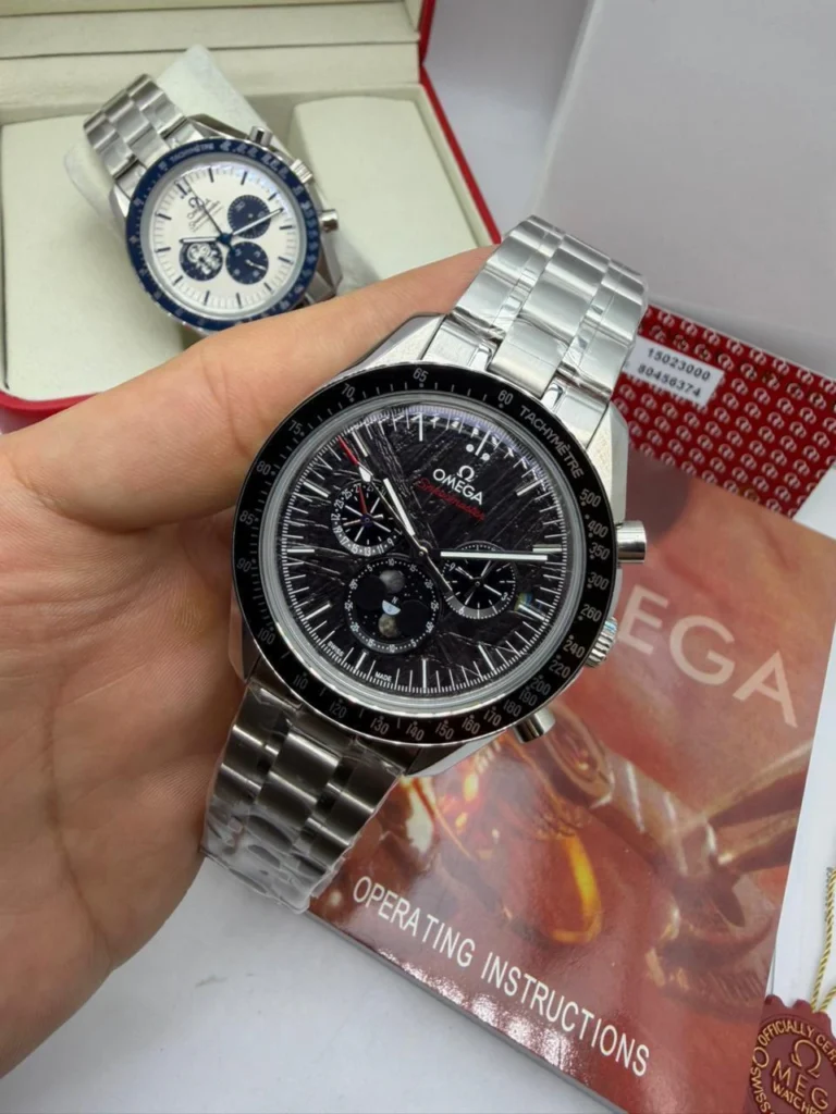 Omega Speedmaster 40mm - AÇO MOSTRADOR PRETO