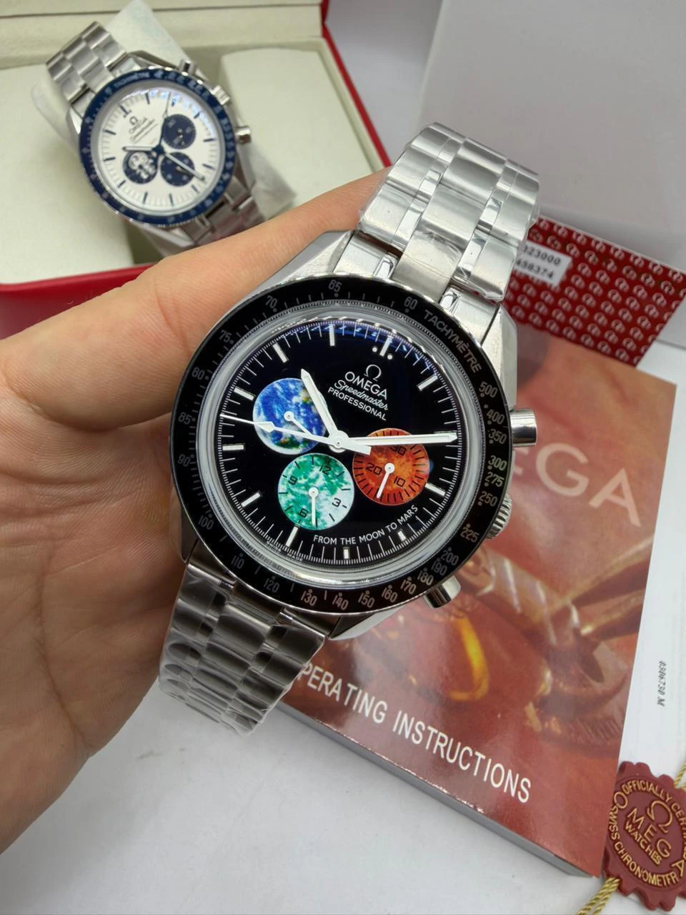 Omega Speedmaster From The Moon To Mars - 40mm - Aço Mostrador Preto
