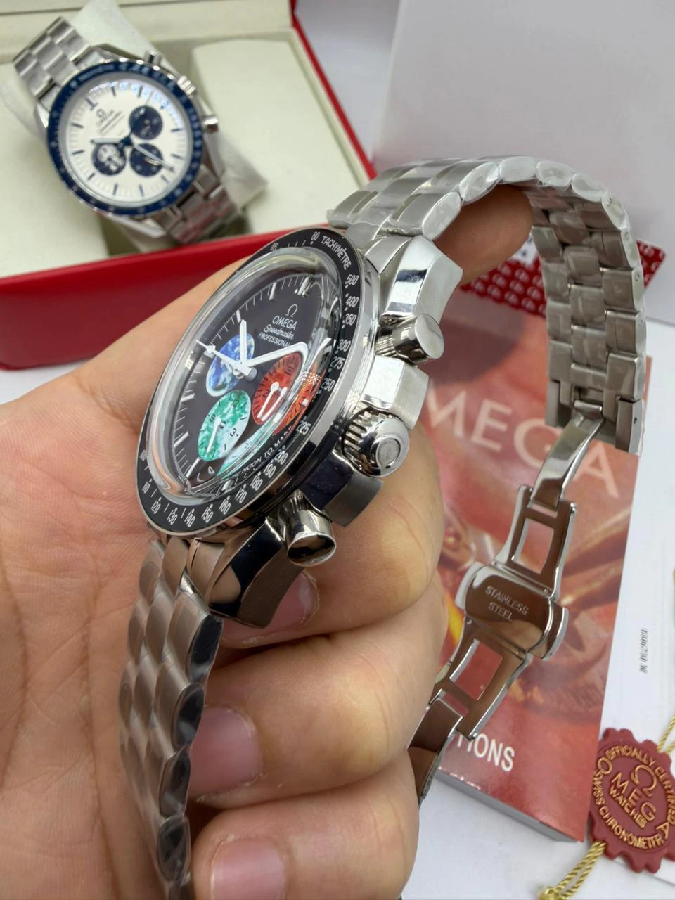 Omega Speedmaster From The Moon To Mars - 40mm - Aço Mostrador Preto - Imagem 5