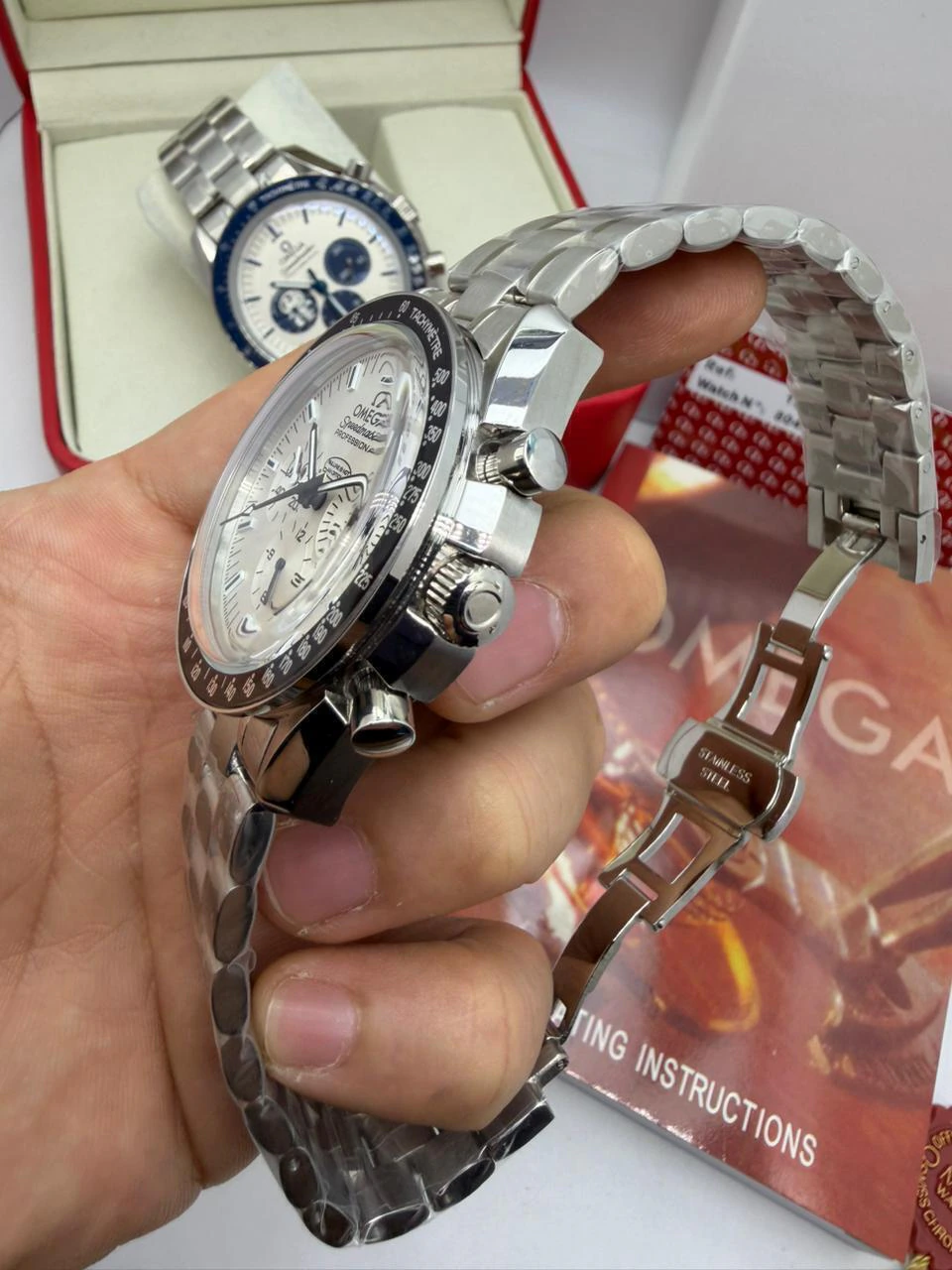 Omega Speedmaster Snoopy 44mm - AÇO MOSTRADOR BRANCO - Imagem 2