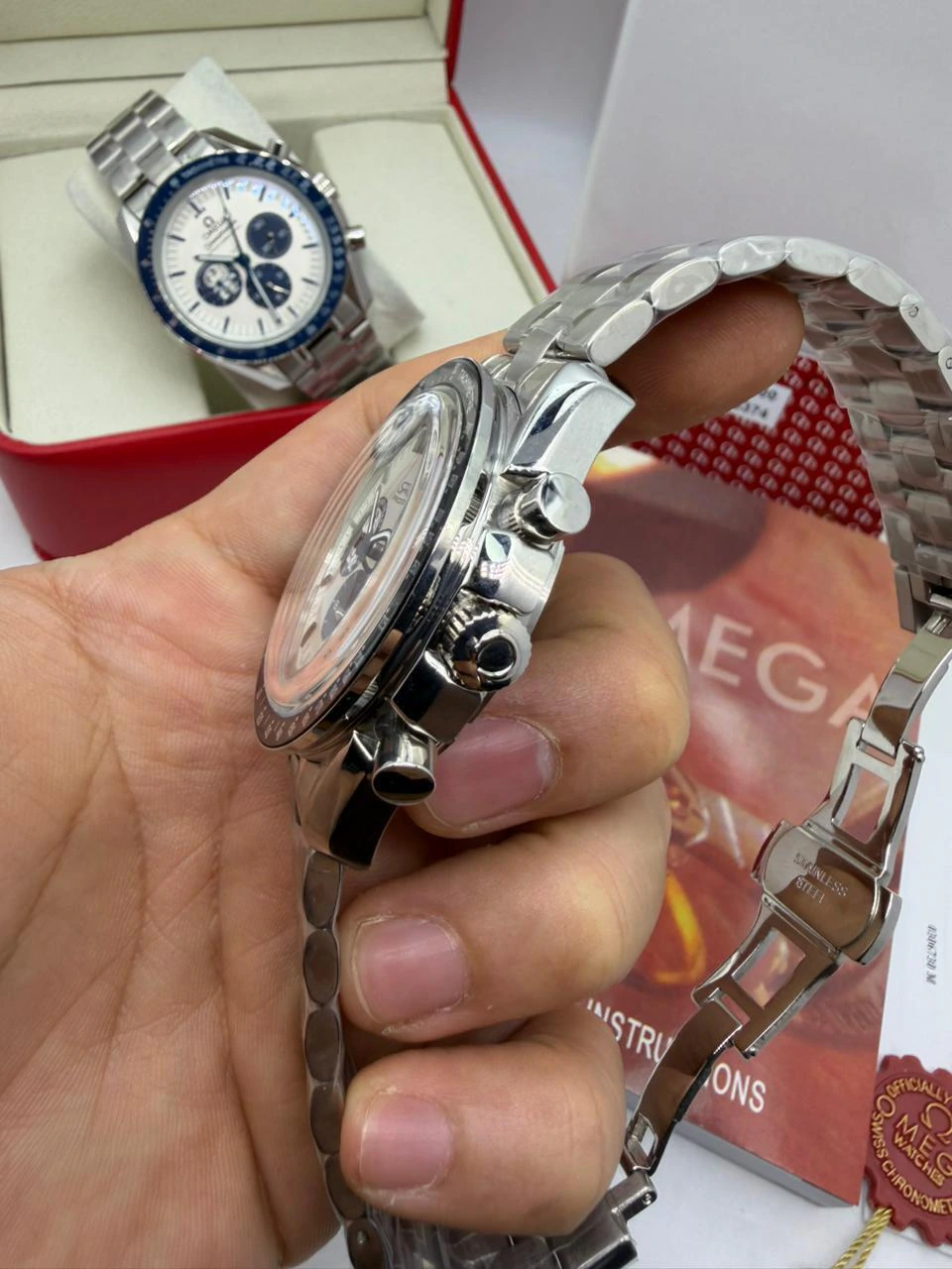 Omega Speedmaster Snoopy 44mm - AÇO MOSTRADOR BRANCO - Imagem 2