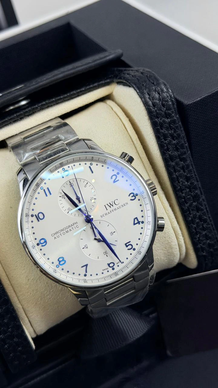 IWC Chronograph 43mm - Aço Mostrador Branco - Imagem 4