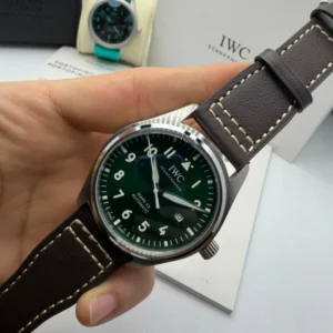 IWC Pilot Mark XX 41mm - Aço Mostrador Verde - COURO