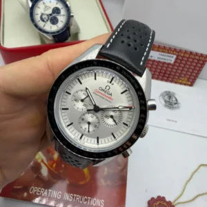 Omega Speedmaster 42mm - AÇO MOSTRADOR BRANCO - COURO