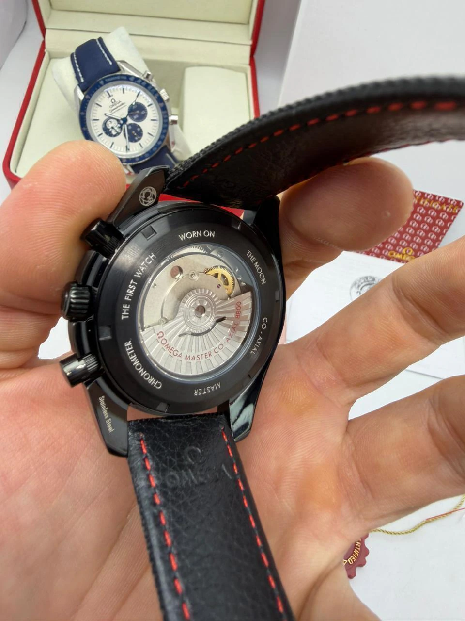Omega Speedmaster 40mm - AÇO PRETO MOSTRADOR PRETO - NYLON - Imagem 3