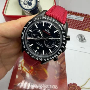 Omega Speedmaster 42mm - AÇO MOSTRADOR PRETO - NYLON