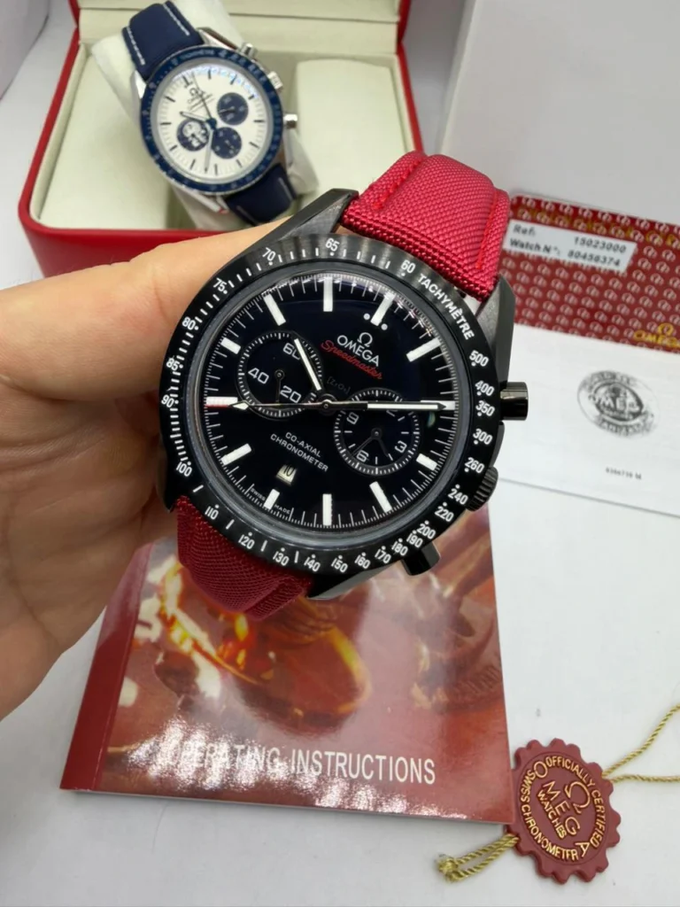 Omega Speedmaster 42mm - AÇO MOSTRADOR PRETO - NYLON