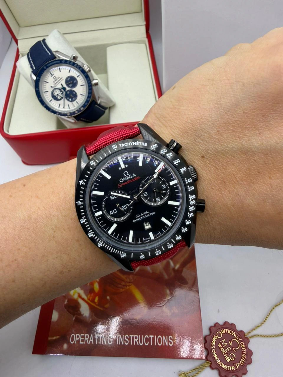 Omega Speedmaster 42mm - AÇO MOSTRADOR PRETO - NYLON - Imagem 4