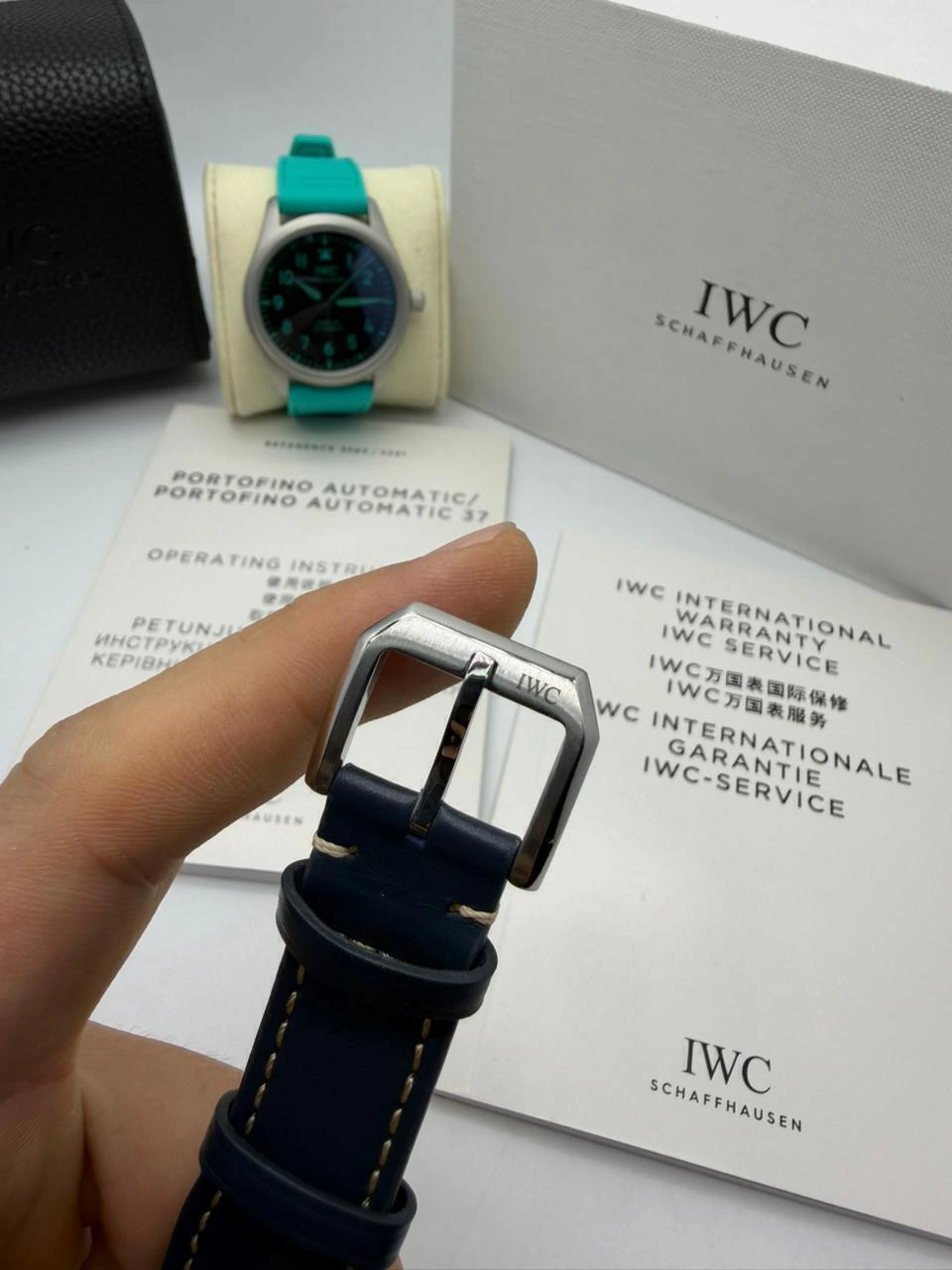 IWC Pilot Mark XX 41mm - Aço Mostrador Azul - COURO - Imagem 3