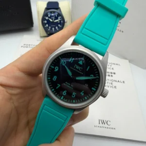 IWC Pilot Mark XX Tiffany 41mm - Aço Mostrador Preto - SILICONE