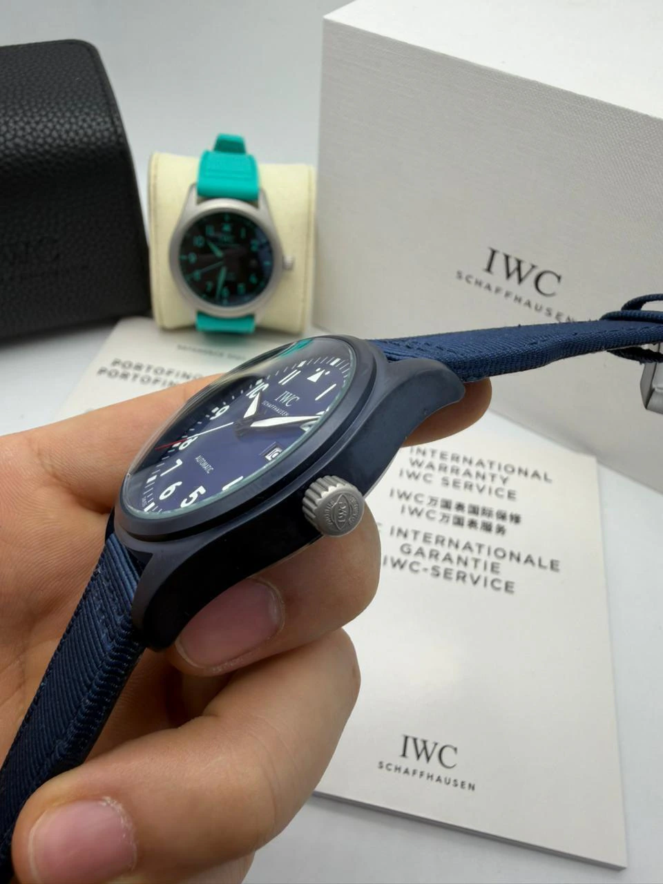 IWC Pilot Laureus Sport 40mm - Aço Mostrador Azul - NYLON - Imagem 2