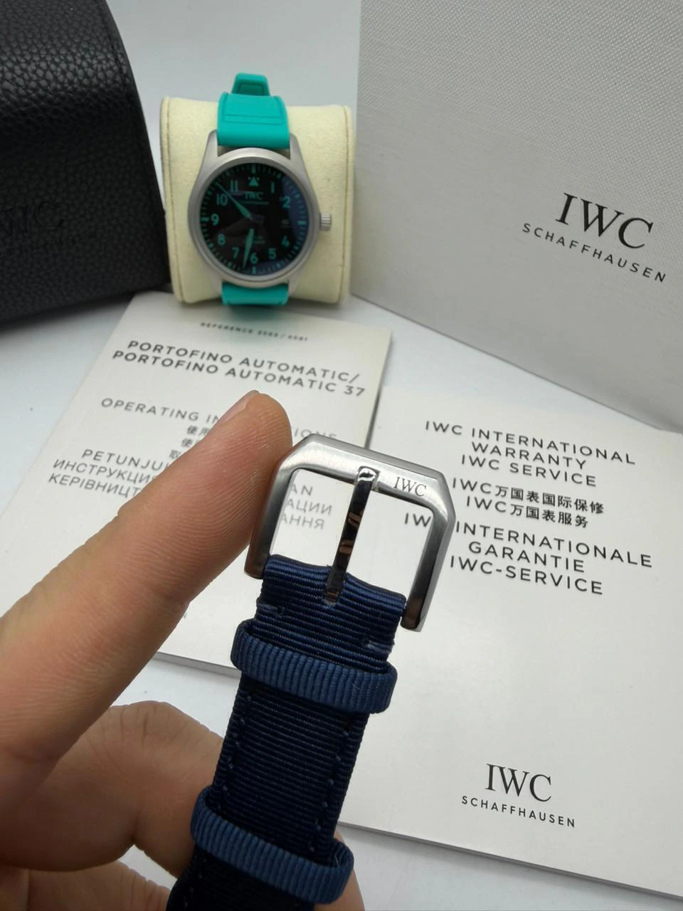 IWC Pilot Laureus Sport 40mm - Aço Mostrador Azul - NYLON - Imagem 3