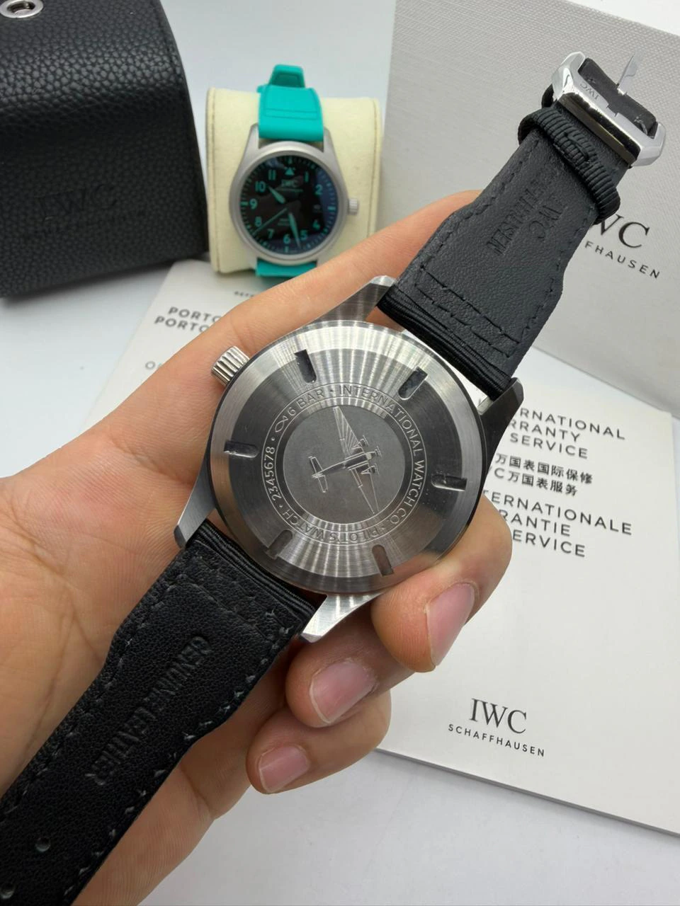 IWC Pilot Mark XX 41mm - Aço Mostrador Preto - COURO - Imagem 2