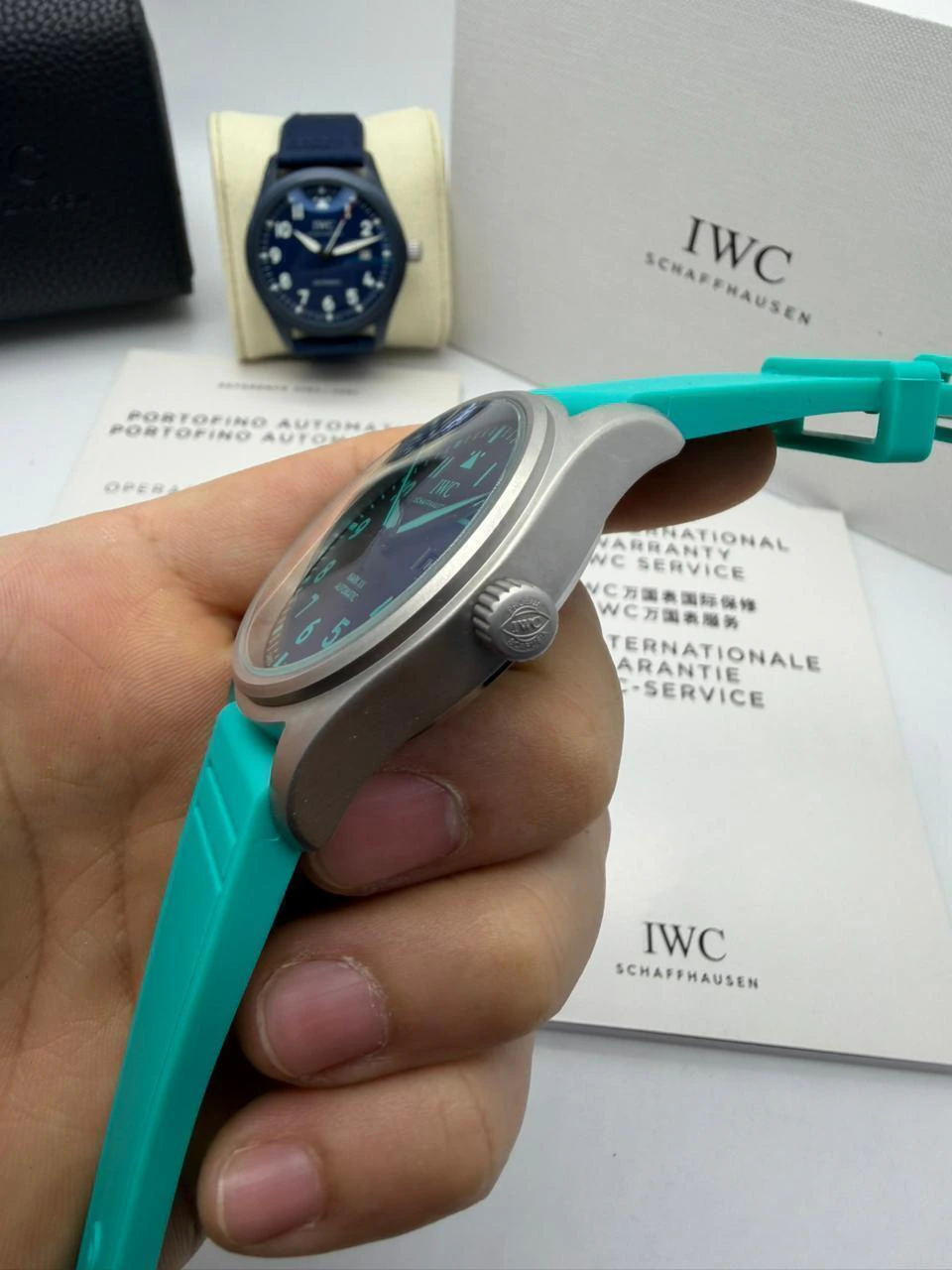 IWC Pilot Mark XX Tiffany 41mm - Aço Mostrador Preto - SILICONE - Imagem 4