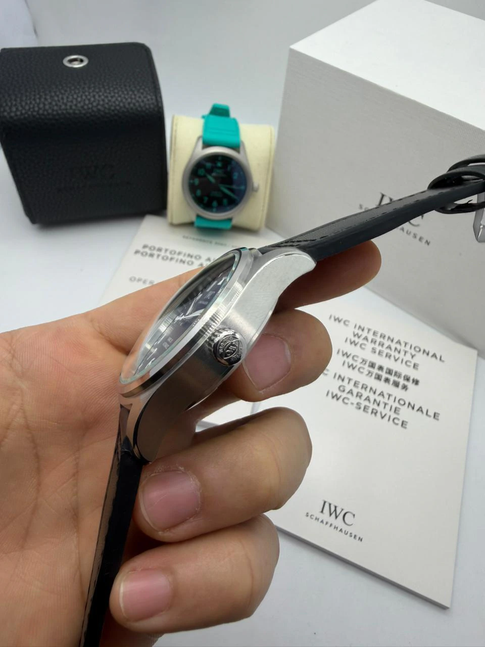 IWC Pilot Mark XX 41mm - Aço Mostrador Preto - COURO - Imagem 4