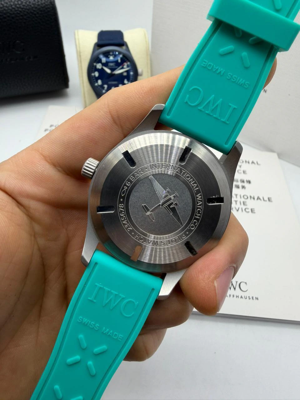 IWC Pilot Mark XX Tiffany 41mm - Aço Mostrador Preto - SILICONE - Imagem 5