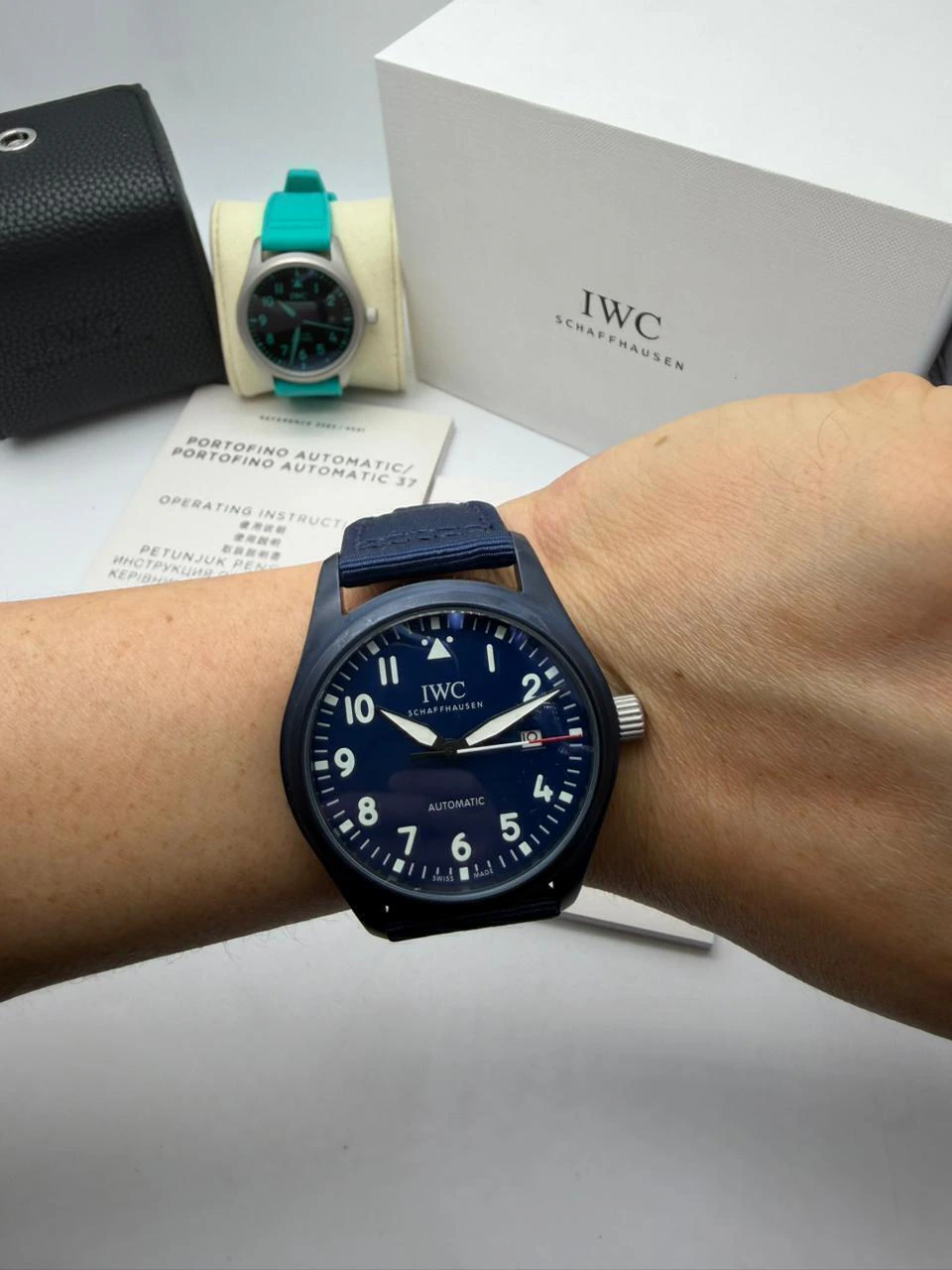 IWC Pilot Laureus Sport 40mm - Aço Mostrador Azul - NYLON - Imagem 4