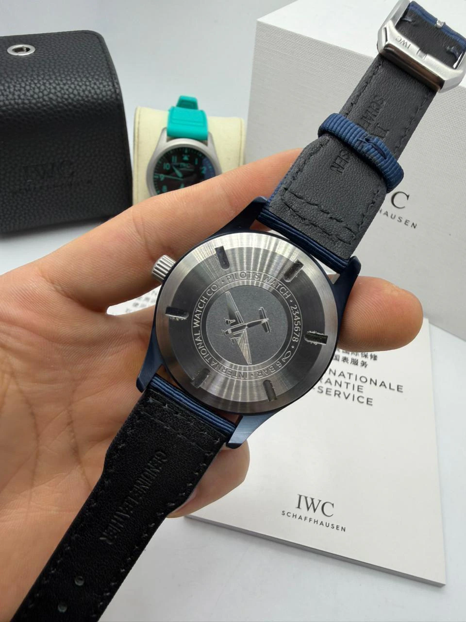 IWC Pilot Laureus Sport 40mm - Aço Mostrador Azul - NYLON - Imagem 5
