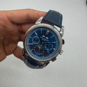 Patek Philippe Grand Complications 40mm - AÇO MOSTRADOR AZUL - COURO