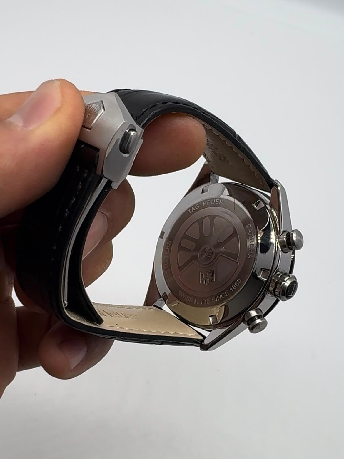 TAG Heuer Carrera 44mm AÇO MOSTRADOR PRETO - COURO - Imagem 2